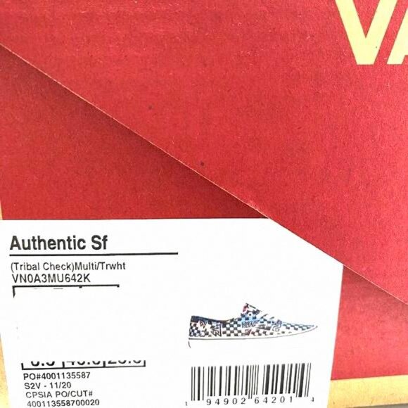 💖MEGA SALE💖Vans SF Tribal Check Multi Blue VN0A3MU642K Women's Sneakers Canvas - Picture 12 of 12